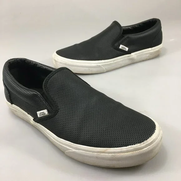 Vans | Shoes | Vans Mens 85 Womens Black Perforated Leather  display picture 3